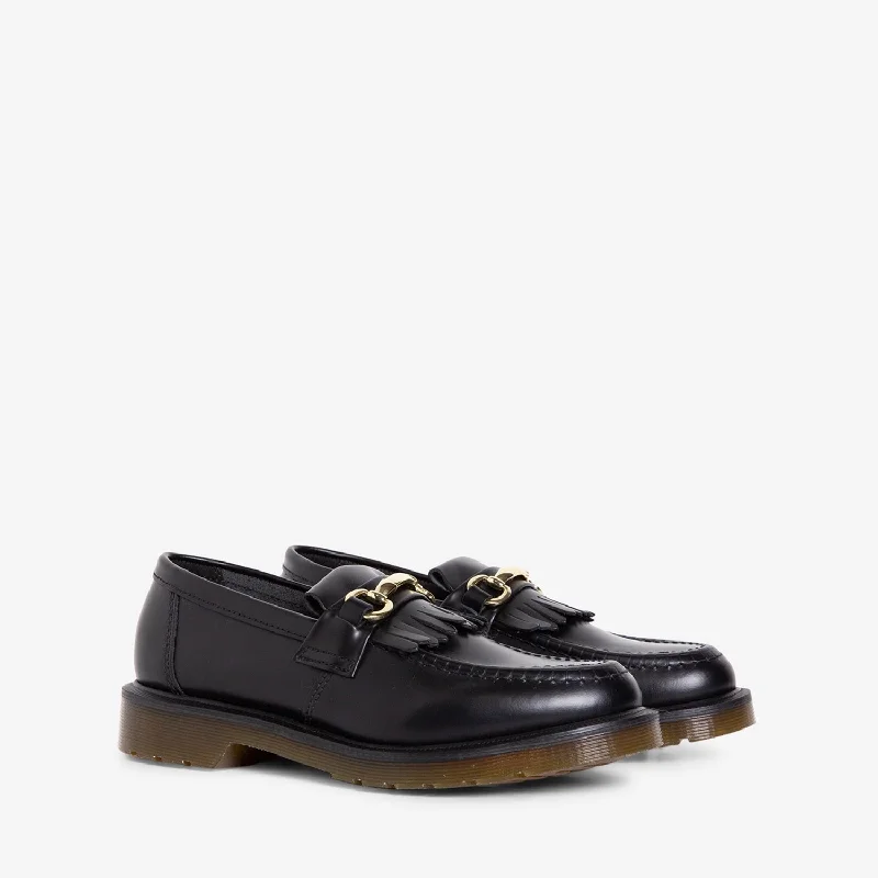 business formal shoes with polished finish-Adrian Snaffle Loafer Black