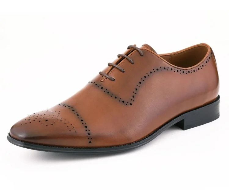 men’s premium formal shoes-Wyatt Cognac