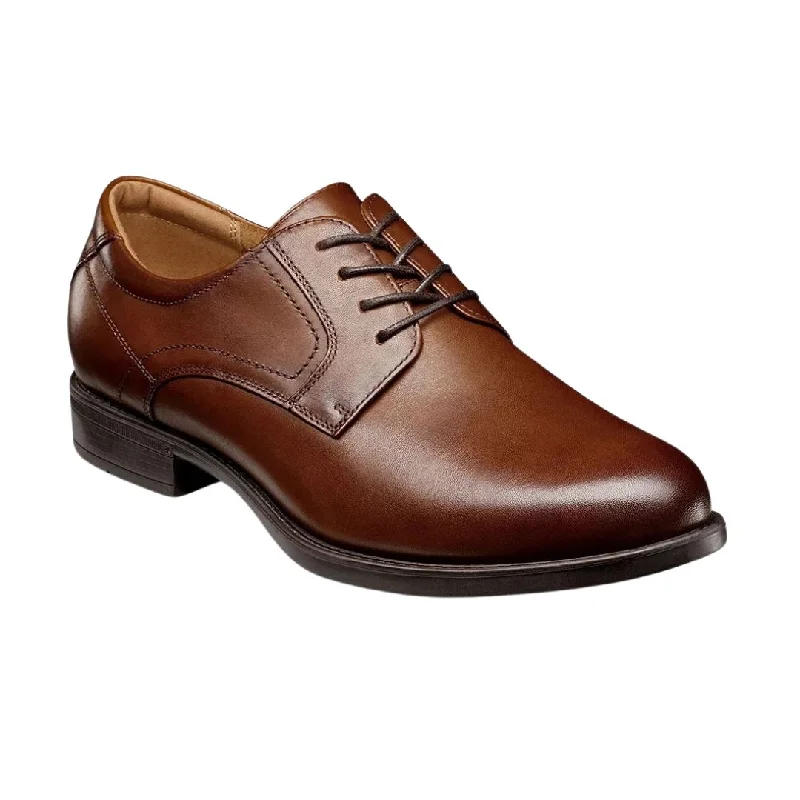 stylish slip-on formal shoes for business men-FLORSHEIM MIDTOWN PLAIN TOE OXFORD COGNAC MEDIUM AND WIDE