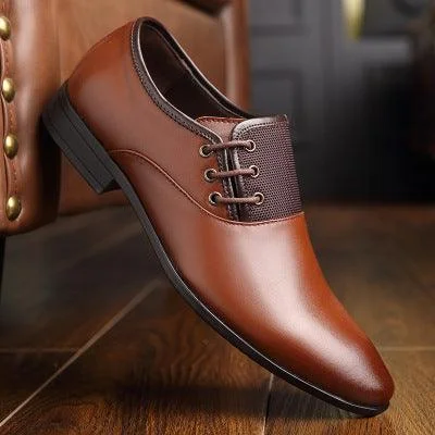 formal shoes for men with breathable material-46 Leather Business 45 Formal Pointed Shoes - Professional Elegance for Men