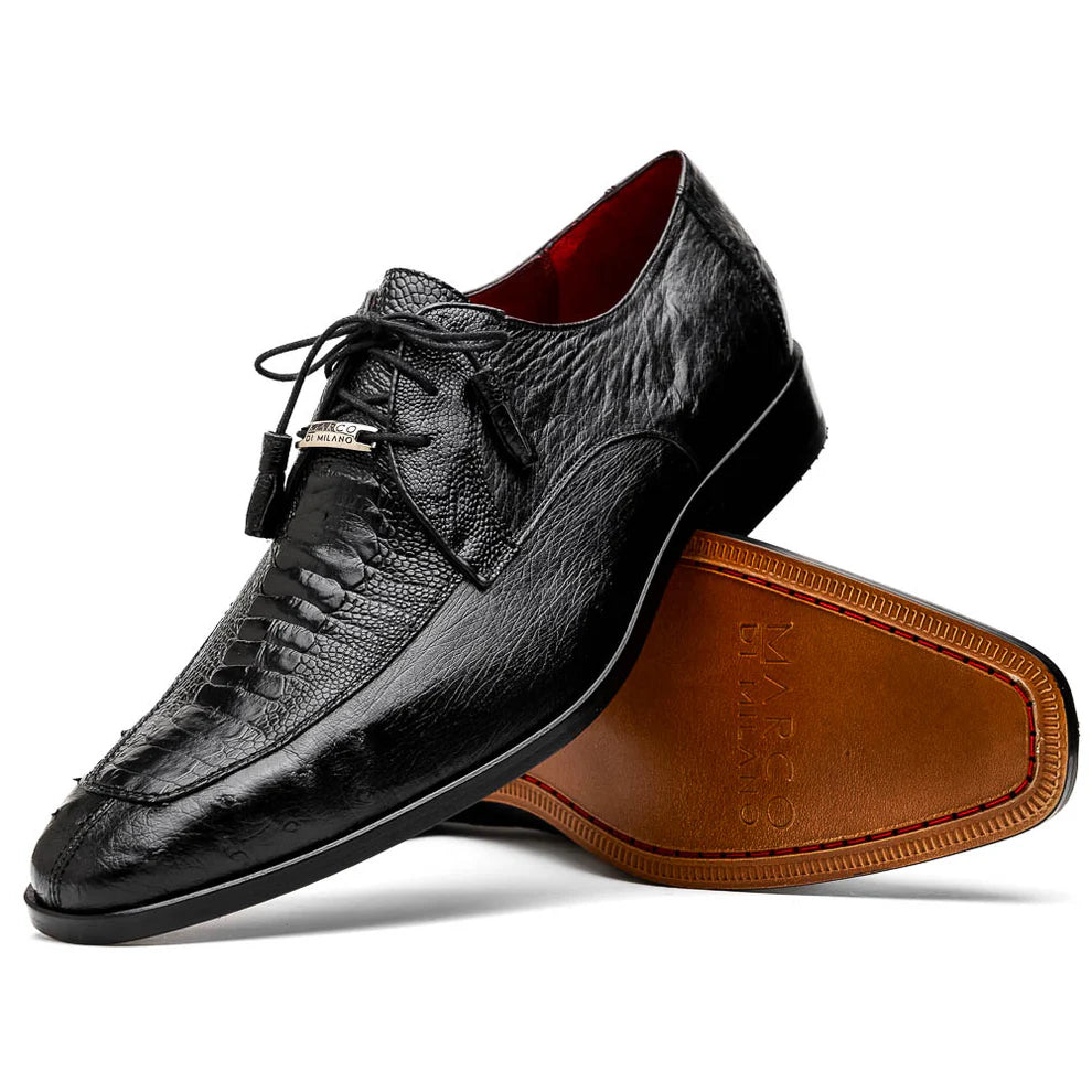 premium leather oxford shoes-Andretti - Black