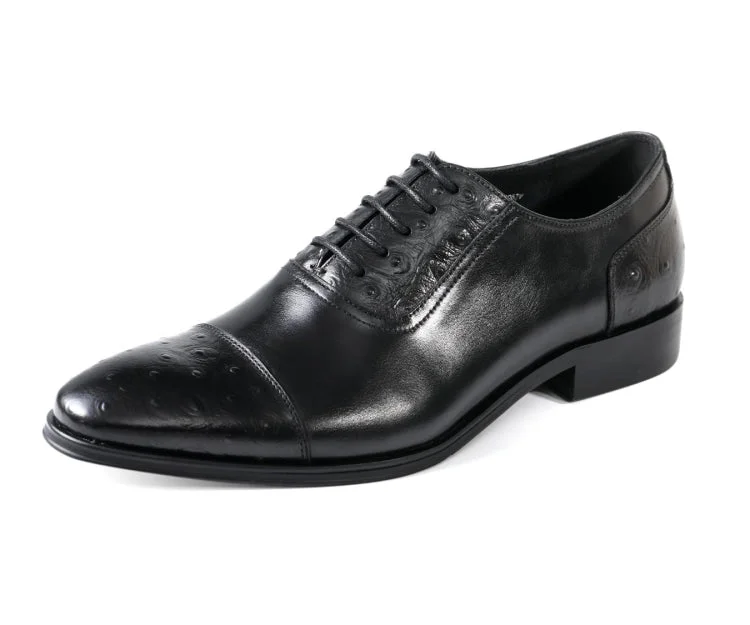 trendy black formal shoes for men-AG6240 Black