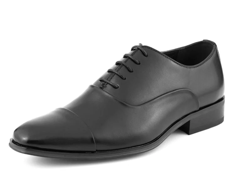 elegant leather shoes for business men-Zyon Black