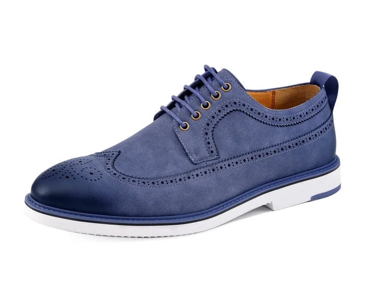 brown oxford shoes with comfortable fit-Lian Navy