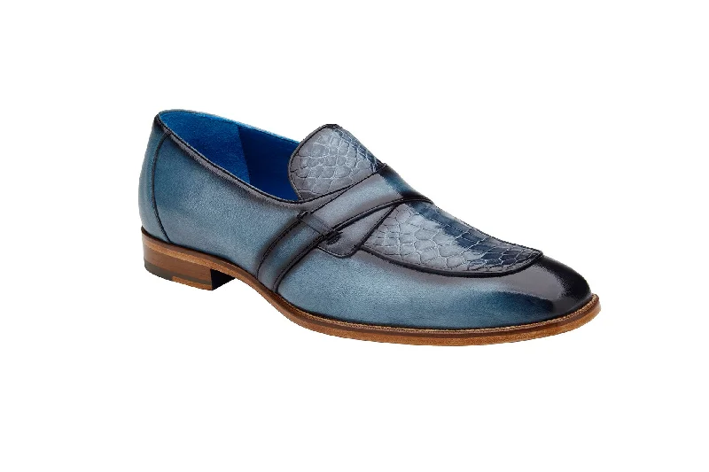 slip-on leather dress shoes for men-Tornado - Ant. Blue Jean