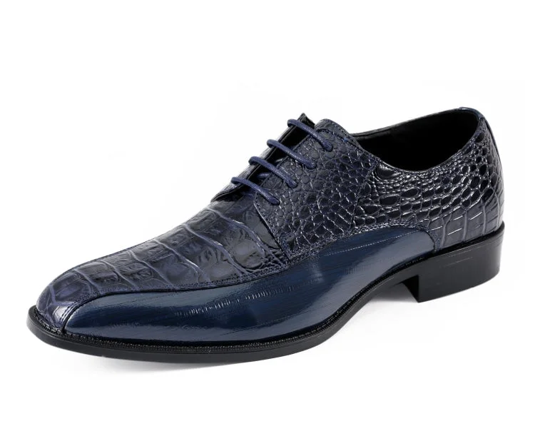 men’s leather dress shoes with rubber heel-Harvey Navy