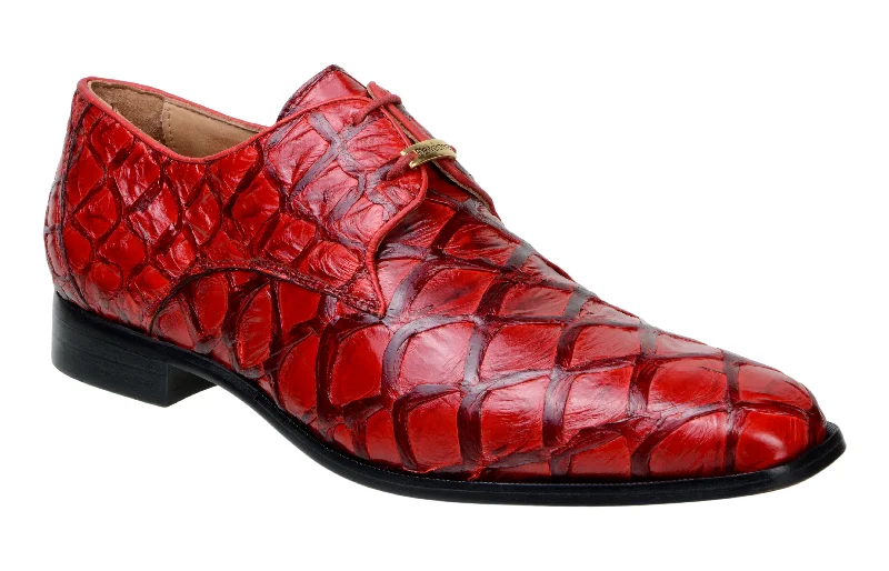 business formal shoes with polished finish-Renzo - Red