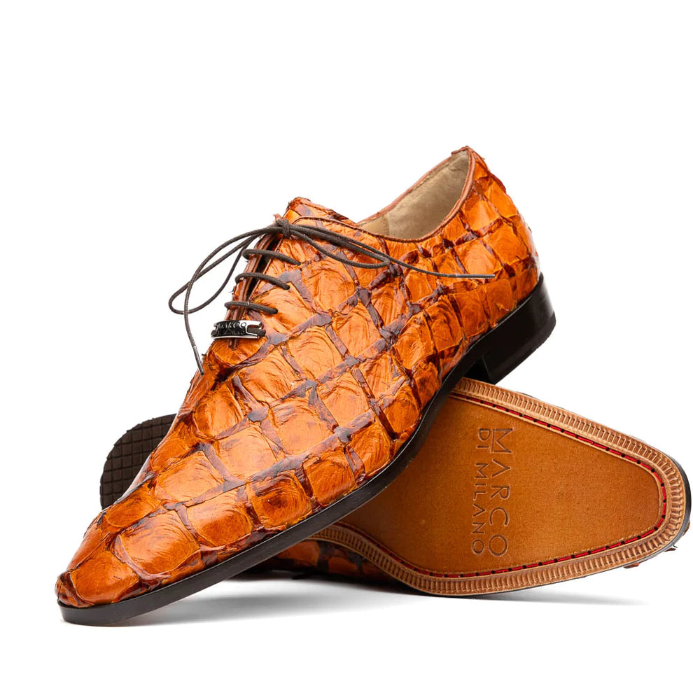 high-end leather formal shoes for weddings-Olivieri - Brandy