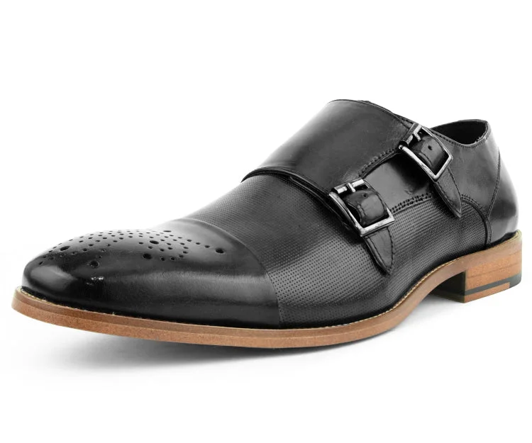 men’s leather shoes for office and business meetings-AG1101 Black