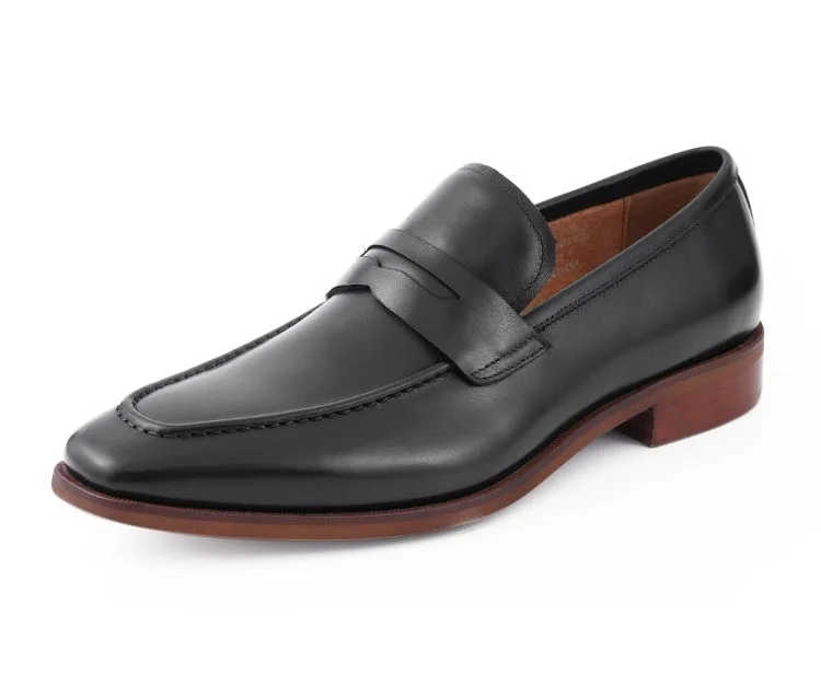 stylish office shoes for men with arch support-AG821 Black