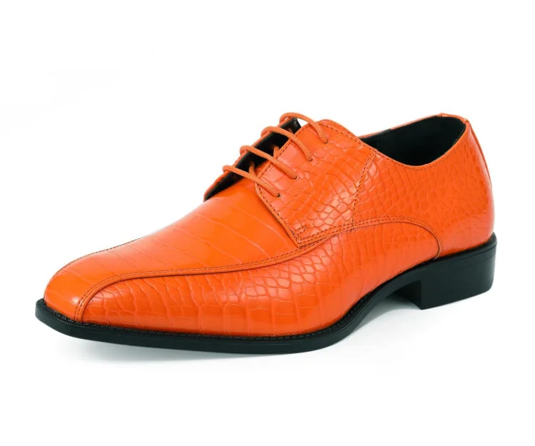 men’s office shoes with polished leather-Harvey Orange