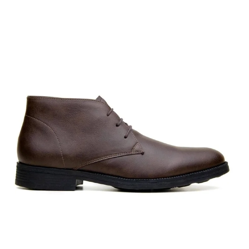 business shoes with comfort and style-'Tivoli' classic vegan leather Chukka by Vincente Verde -  espresso