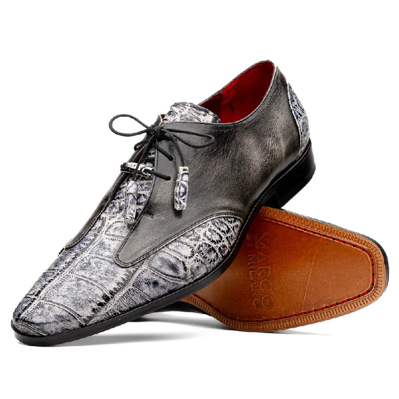 formal shoes for men with breathable material-Anzio - Newspaper Gray