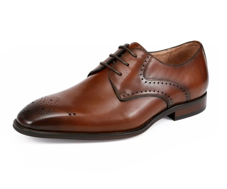 formal shoes with polished leather finish-AG1529 Tan