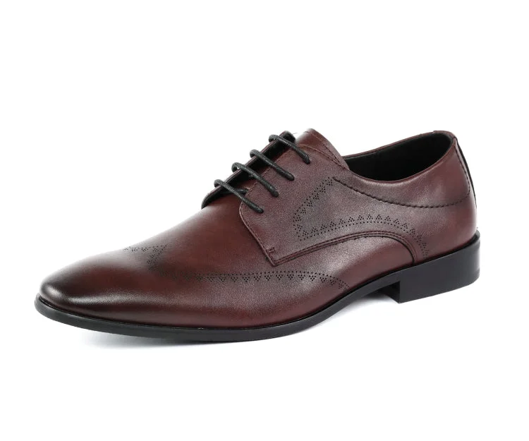 stylish dress shoes with lace-up closure-Rui Burgundy