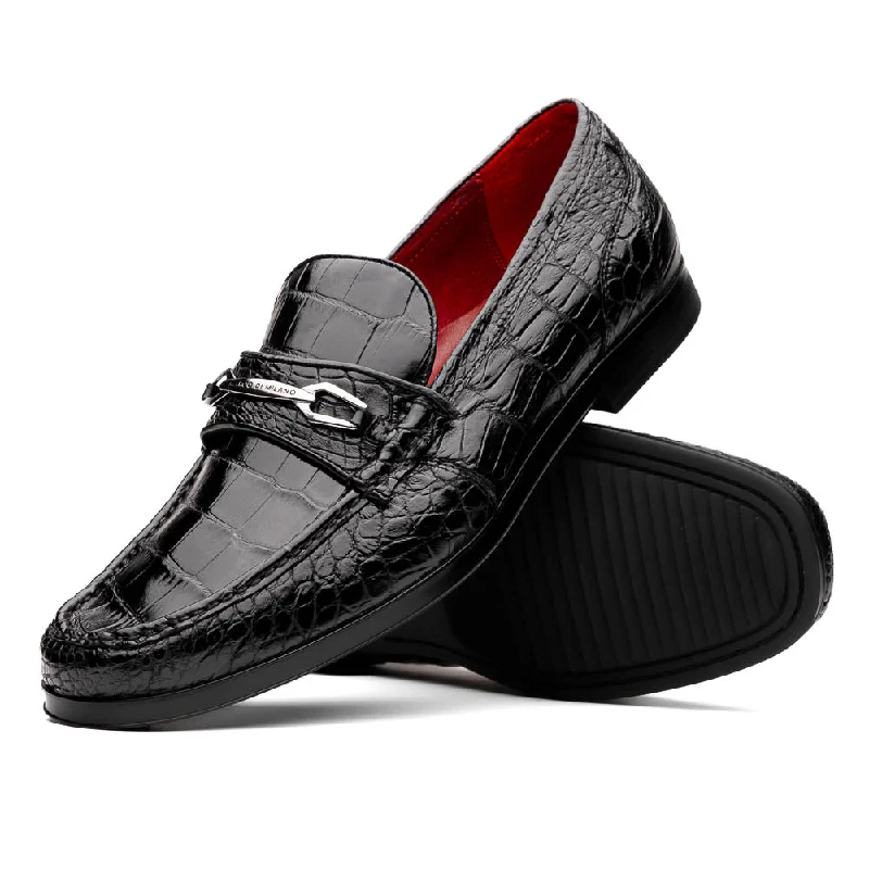 comfortable brown dress shoes for men-Hugo Alligator - Black