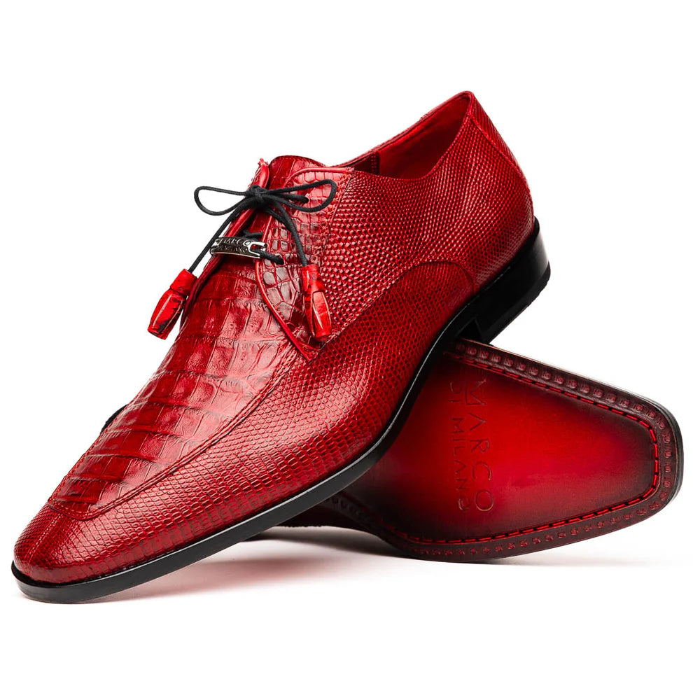 men’s formal shoes with cushioned insole-Merida - Red