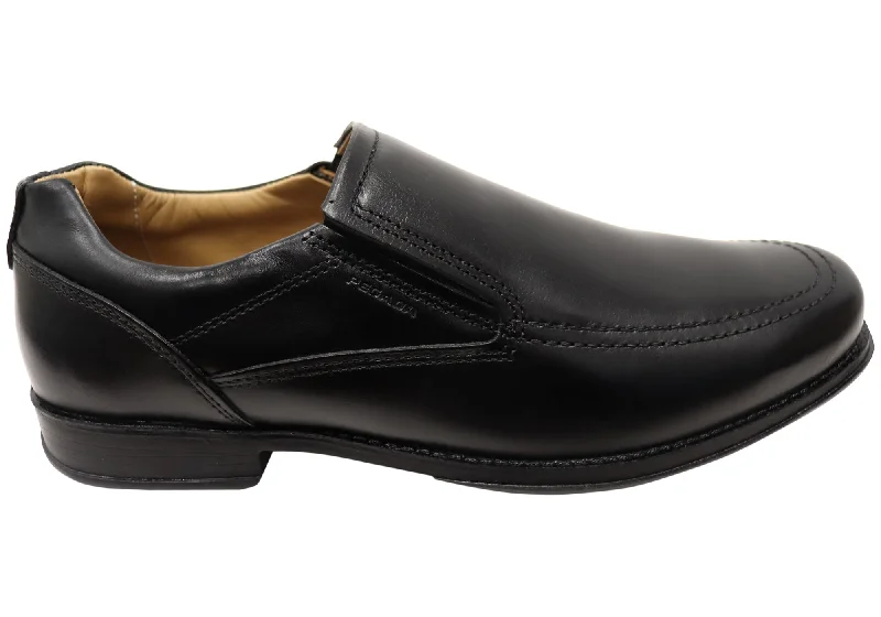 best oxford shoes for wedding events-Pegada Ian Mens Comfortable Brazilian Leather Slip On Dress Shoes