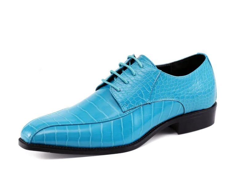 formal shoes with heel support for men-Harvey Turquoise