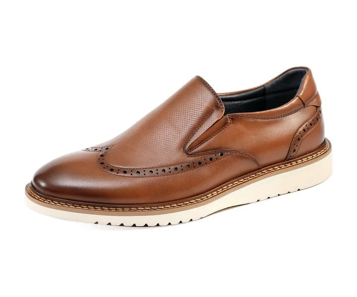 elegant dress shoes with cushioned sole-Clyde Cognac