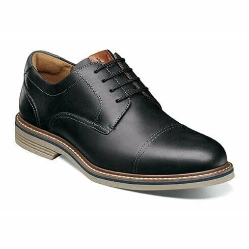 wedding formal shoes with leather sole-FLORSHEIM NORWALK CAP TOE OXFORD