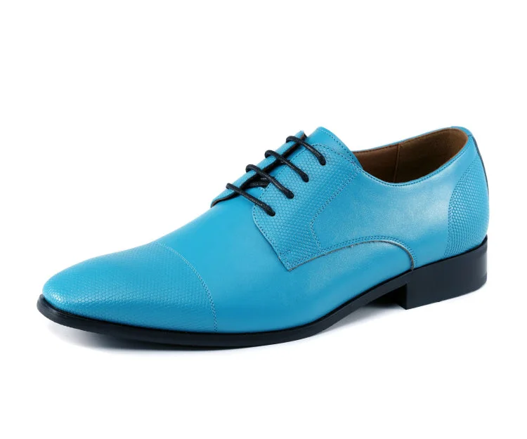 men’s formal shoes with polished finish-Russo Teal