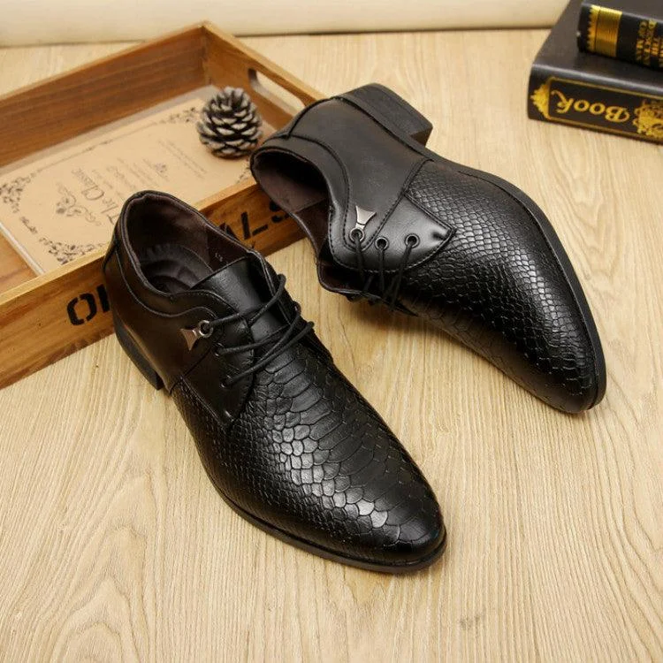 men’s formal shoes with comfortable sole-Men's Casual Fashion Pointed Toe Shoes British Style