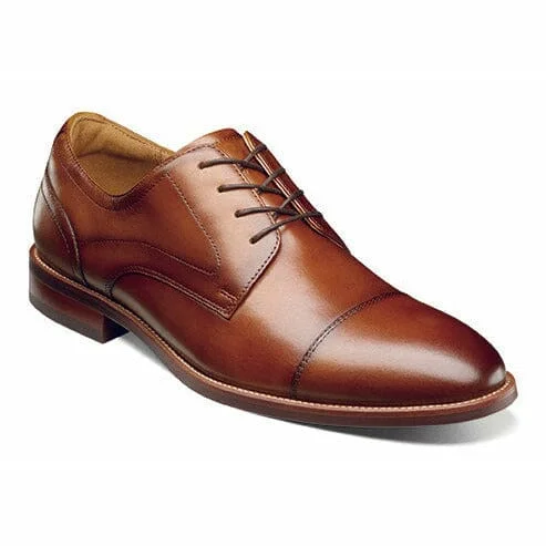 best dress shoes with cushioned sole-FLORSHEIM RUCCI CAP TOE OXFORD MEDIUM AND WIDE