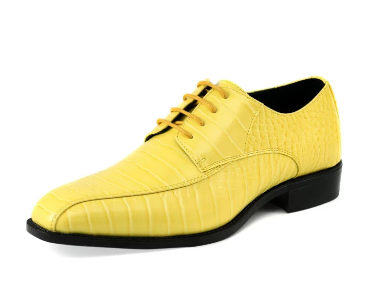 stylish brown oxford shoes-Harvey Yellow