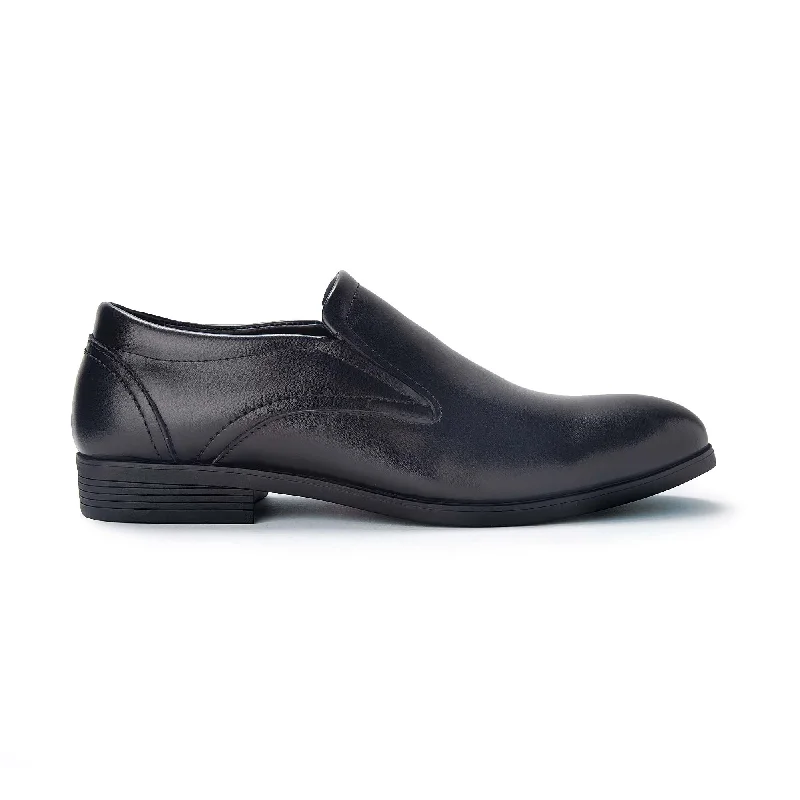 stylish slip-on formal shoes for office wear-BATA Men Flexible Leather Dress Shoes 814X022