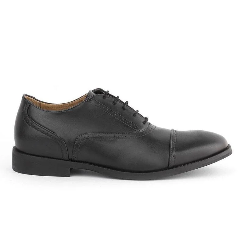 trendy black formal shoes for men-'Arthur' Men's classic shoe  by Ahimsa - black