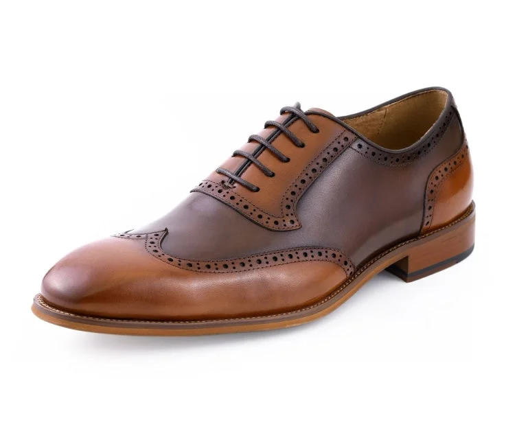 dress shoes with memory foam for men-AG1022 Brown