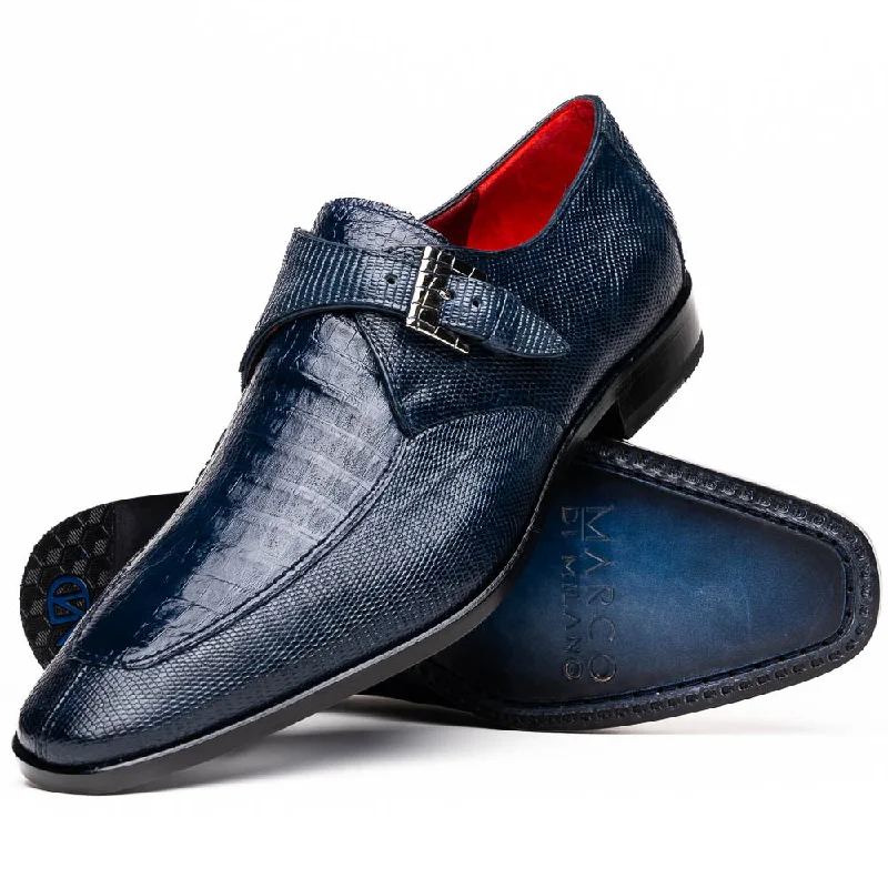 wedding formal shoes with leather sole-Toluca - Navy