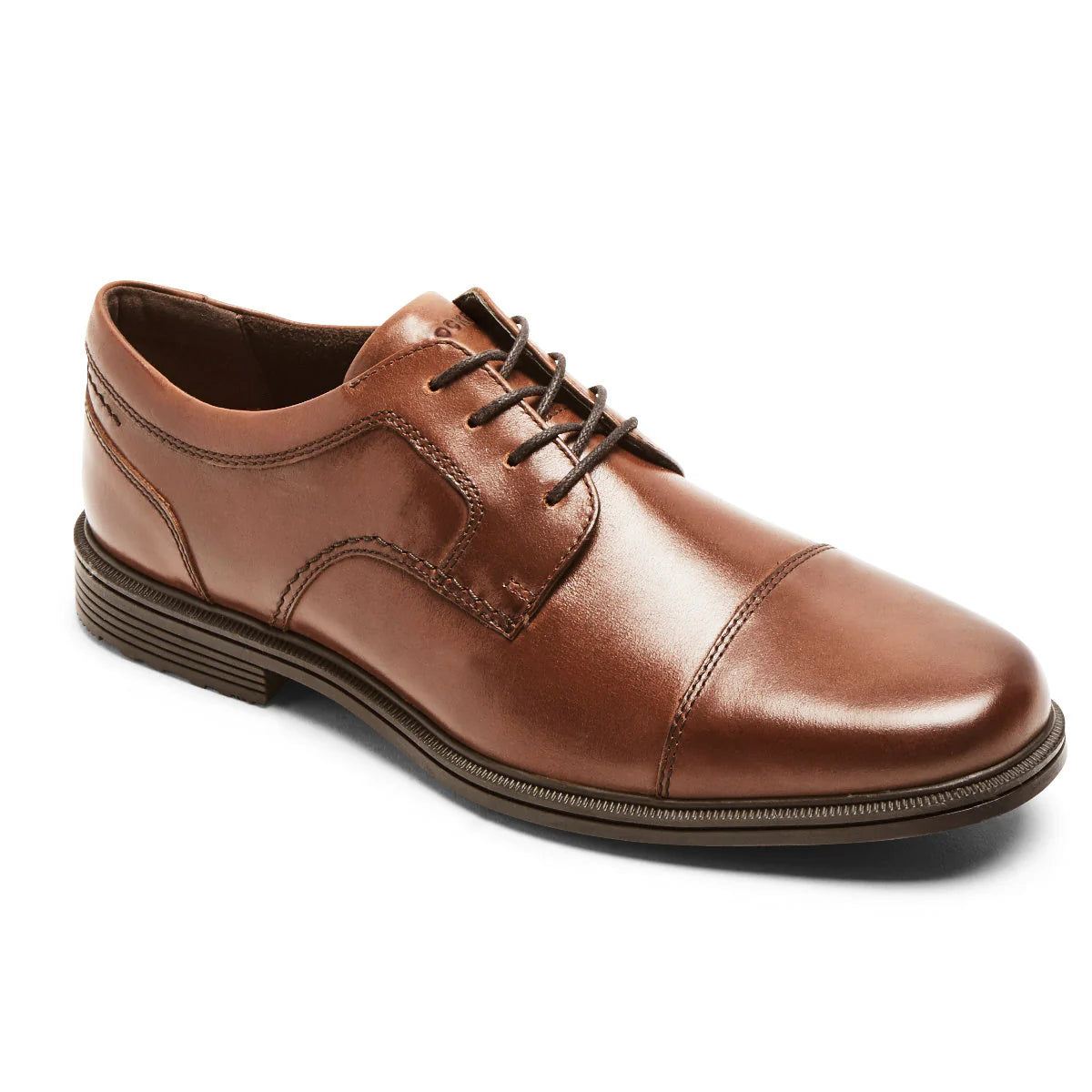 brown dress shoes with polished finish-ROCKPORT TAYLOR WATERPROOF CAP TOE OXFORD MEDIUM AND WIDE - FINAL SALE!