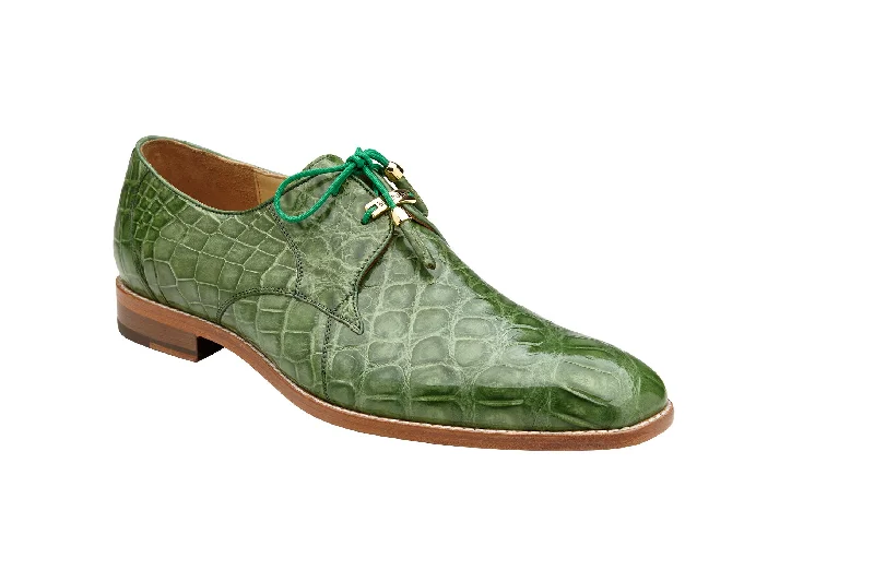 men’s leather dress shoes-Lago - Pistachio