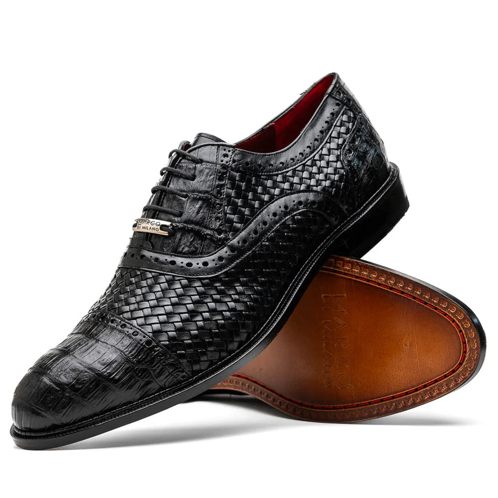 formal shoes with polished leather finish-John - Black