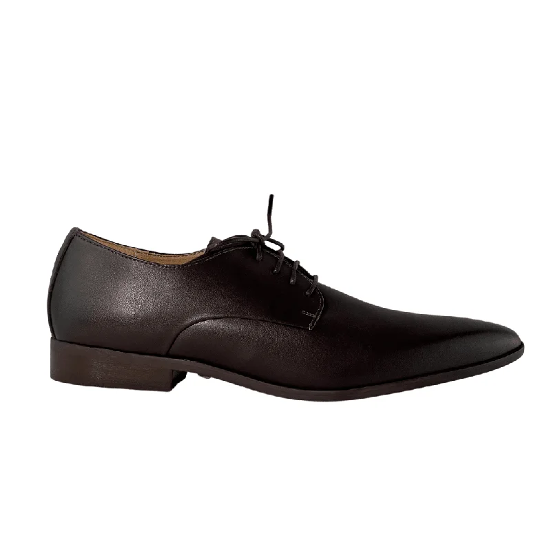 luxury men’s formal shoes-'Nero' Men's Vegan Derby Shoe by Zette Shoes - Espresso