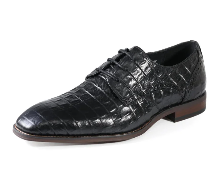 sleek formal shoes with rubber sole-AG1623 Black