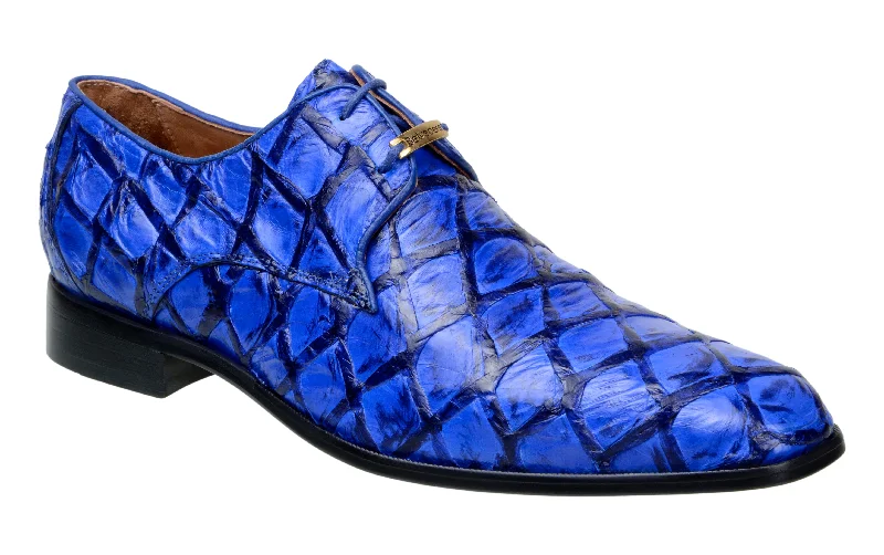 men’s leather shoes with cushioned sole for office-Renzo - Royal Blue