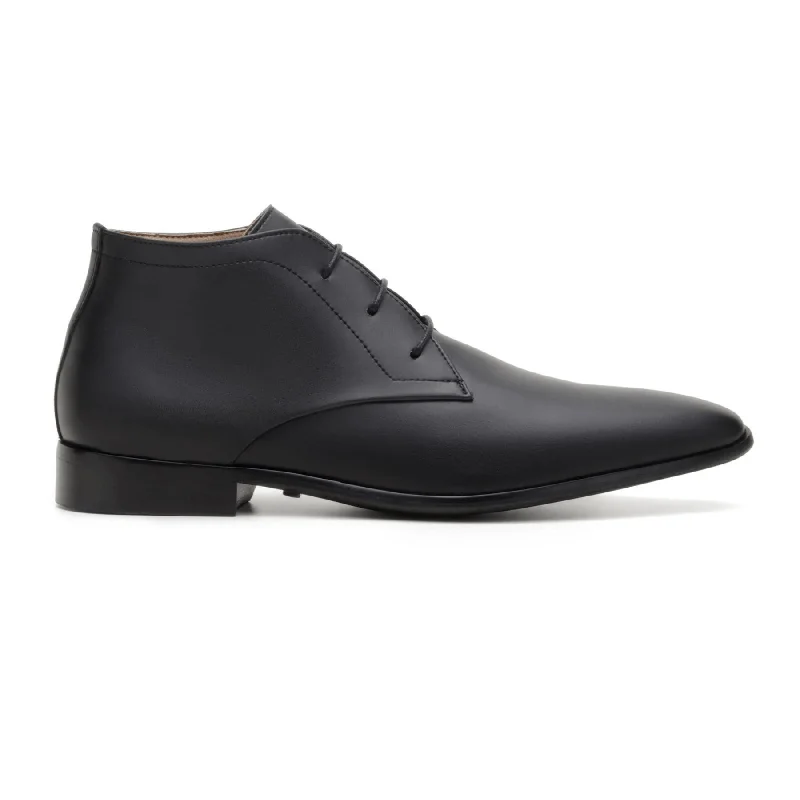 men’s wedding oxford shoes-'Benjie' men's vegan chukka by Zette Shoes - black