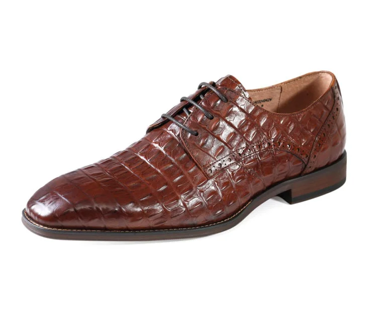 men’s dress shoes with cushioned heel-AG1623 Cognac