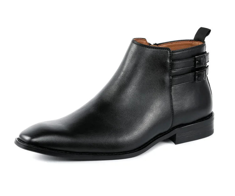 brown leather shoes with comfortable fit-Beau Black