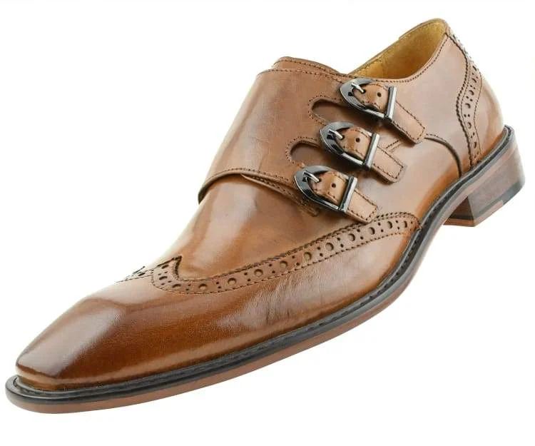 men’s premium oxford shoes-AG119 Tan