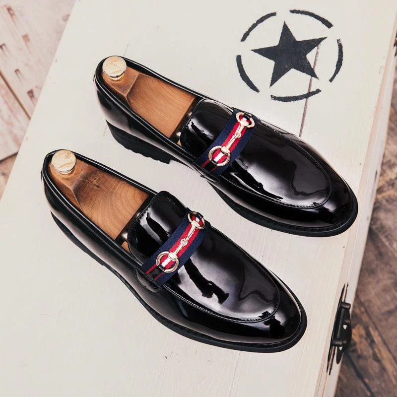 high-quality formal shoes for professional men-Tassel Men's Shoes Korean Style Shaved Leather Retro Pointed Toe Shoes