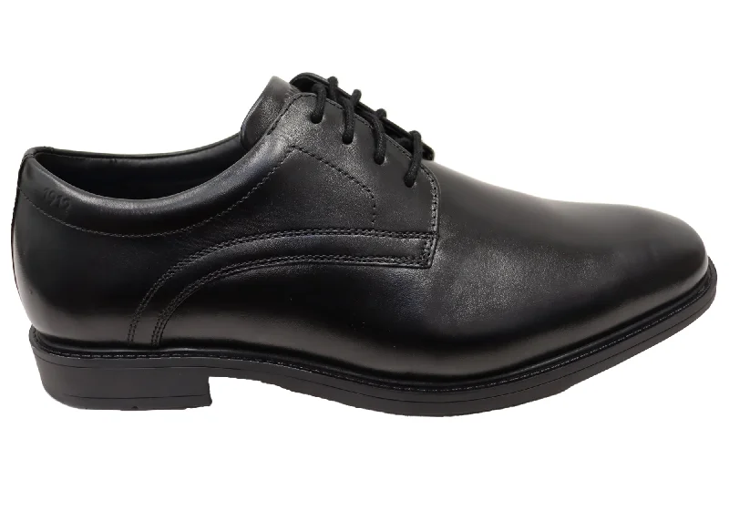 stylish formal shoes for evening wear-Nunn Bush By Florsheim Mens Baxter Plain Triple Wide Leather Shoes