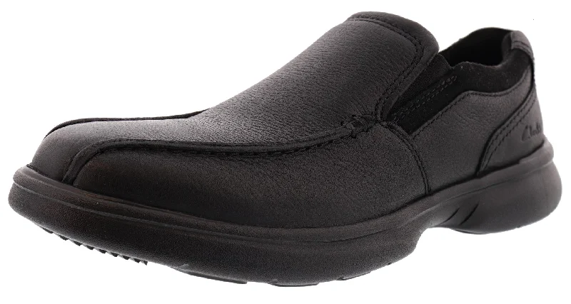 leather shoes with memory foam for office wear-Clarks Mens Extreme Comfort Slip On Formal Shoes Bradley Step