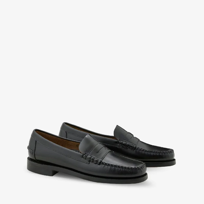 brown leather formal shoes-Classic Dan Loafer Black