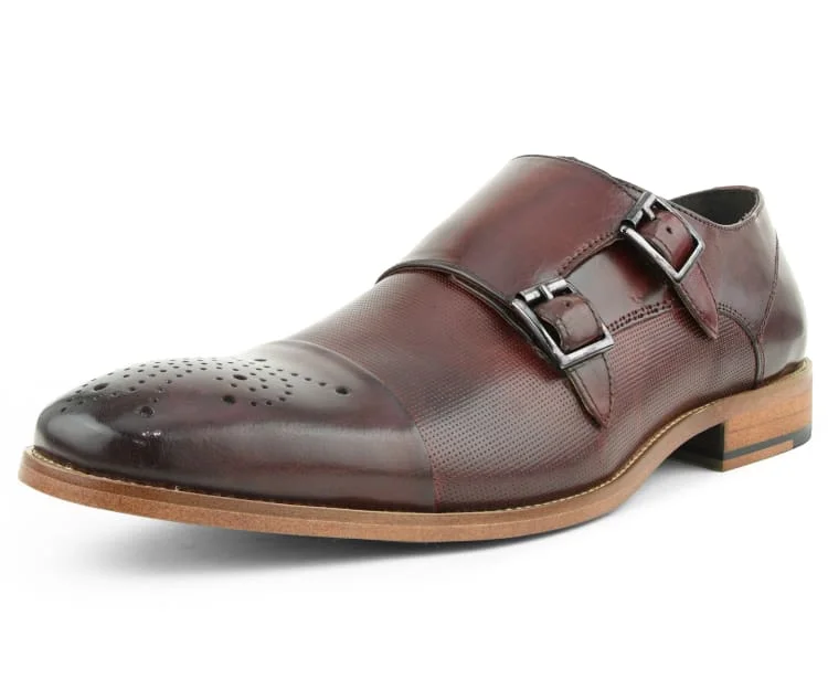 men’s stylish shoes for weddings-AG1101 Burgundy