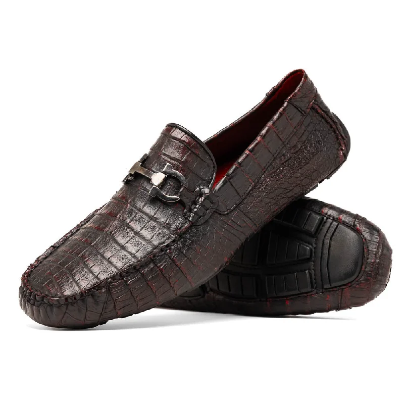 brown leather formal shoes-Parma - Black Cherry