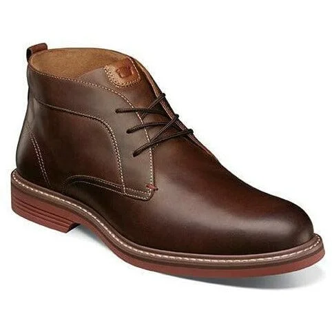 high-end leather shoes for business wear-FLORSHEIM NORWALK PLAIN TOE CHUKKA MEDIUM AND WIDE